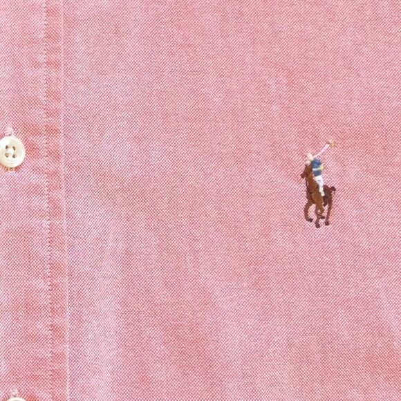 POLO Ralph Lauren Men's Salmon Button Down Oxford Shirt: 17-32/33 - Picture 5 of 6